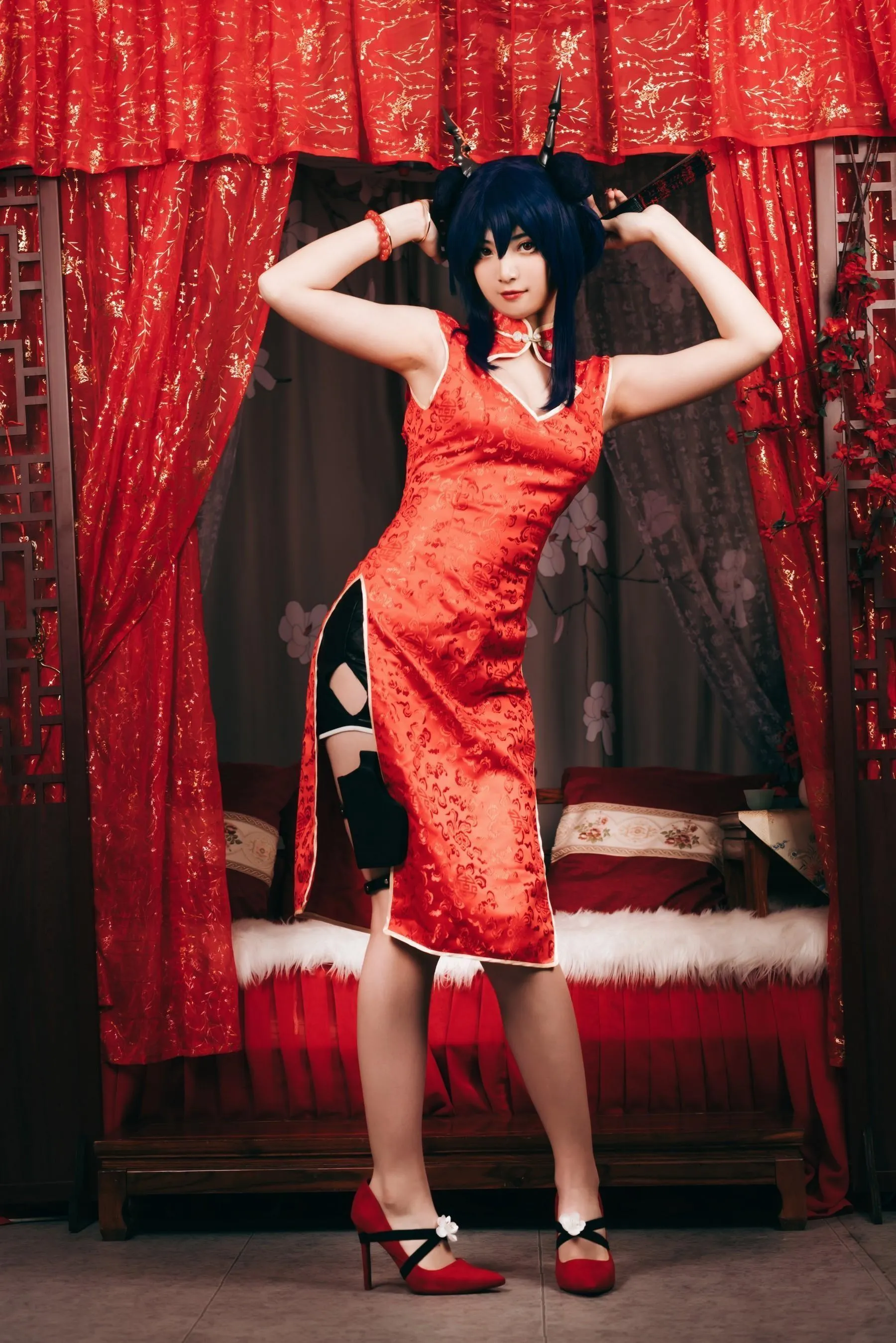 许枳 – NO.02 陈的红色旗袍 [26P]插图9